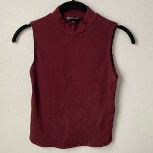 TopShop Mock Neck Crop Top